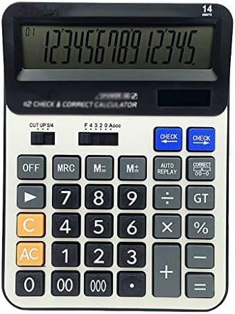 Quul 14 Digit Calculadora aritmética Botões mecânicos Calculadora de exibição grande científica com grande ferramenta de cálculo