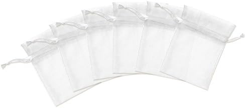 As noivas desejam sacos de organza wb360c, 3 x 4, branco