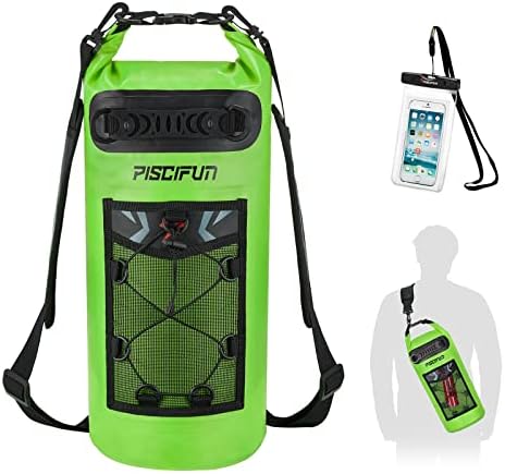 Saco seco de piscifun, mochila flutuante à prova d'água 5L/10L/20L/30L/40L, com estojo de telefone à prova d'água para caiaque,