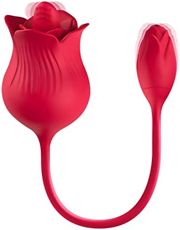 Rose Adult Toy Vibrating Butt Plug, G Spot e Vibrador Anal Licker, 4 em 1 Estimulador de clitóris Brinquedos sexuais anal para