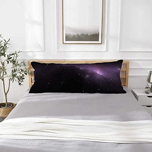 UTF4C Stars Planet Galaxy Body Pillow Capa algodão 20 x 54 adultos macios com travesseiro de zíper lavável travesseiro