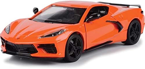 Motor máximo 2020 Chevy Corvette C8 Stingray, Orange 79360or - 1/24 Escala Diecast Model Toy Car