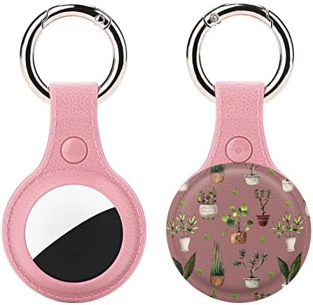 Adorável House Plants Holder para Airtag Key Ring TPU Proteção Caso Localizador Tag para Pets de Bagagem da Carteira