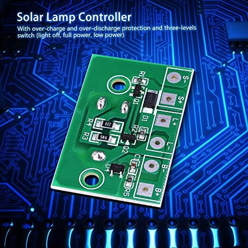 Controlador solar, controlador de lâmpada solar, módulo de carregamento de energia solar 3.7V Lithium Battery Control Circuit Board