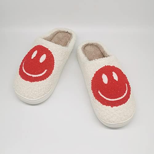 Depiyorsn Felas felizes chinelos retro aconchefos confortáveis ​​lison slippers quentes no inverno e macio, sapatos