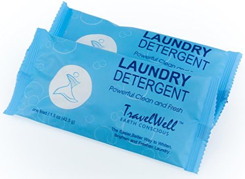Travelwell embrulhou o tamanho da viagem em pó detergente em pó, 1,5 onça por bolsa, 200 sacos por caso hedions de higiene pessoal