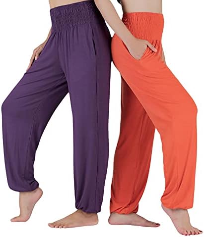 Lofbaz feminino yoga harém calça de moletom solta os jogadores de pijamas calças de pijamas
