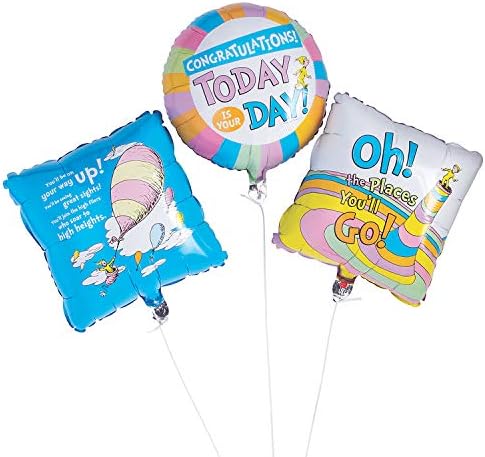 Oh, os lugares que você irá para o conjunto de balões de 18 Mylar - decoração de festa - 3 peças
