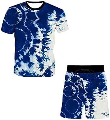 PDGJG New Men's T-Shirt Shorts, Summer Breathable Casual Casual Run Set, Moda Print Male Sports Suit