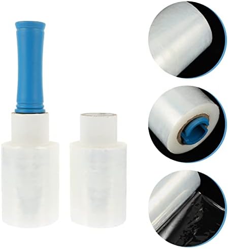 Embrulhada plástica de plástico de nuobester mini filme esticador com alça 3pcs encolhimento embalagem embalagem envolve plástico transparente