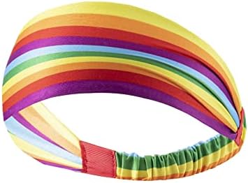 Rainbow Sports Hair Band Running Fitness Belt Anti Slip Anti Sweat Yoga Tennis Hair Bandana Girls Hair Barrettes No Slip