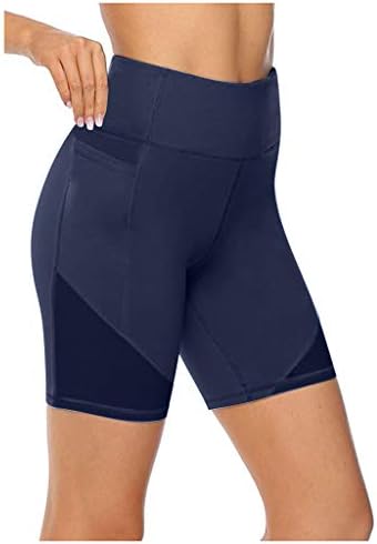 GDJGTA HIGH CAIS SHORTS DE YOGA PARA MULHERES, TREINAMENTO DE CONTROLE DE ABOMEN Correndo calças de ioga Leggings curtas Melhor treino