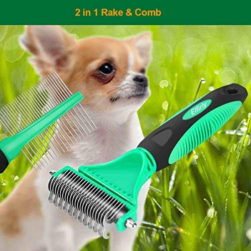 Ferramentas Elfirly Pet Brooming - 2 lados ancoradouro para gatos e cães fáceis de remover tapetes e emaranhados teimosos