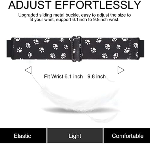 NewLotse Nylon Elastic Watch Band Compatível com Gizmo relógio Banda Substituição Pulseira para crianças, 20mm de faixa