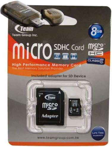 8 GB Turbo Classe 6 Card de memória microSDHC. Alta velocidade para LG KM380 KM500 KT610 KF750 vem com um adaptador SD e USB