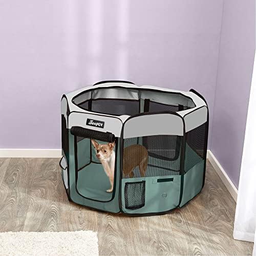 JESPET 61 PET PLAYPENS, caneta portátil de cão macio portão com bolsa de transporte para gatos de cachorro gatinhos coelhos,