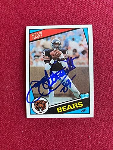 1984, Willie Gault, autografado Cartão Rookie Super Bowl XX - Cartões de estreia autografados de futebol cortados