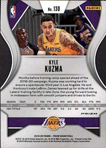 2019-20 Panini Prizm Prizms Red Ice 130 Kyle Kuzma Los Angeles Lakers NBA Basketball Trading Card