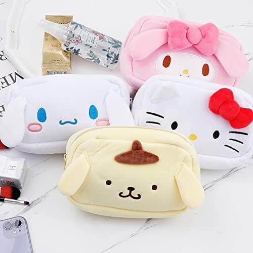 U-Chyty Cartoon Kitty Makeup Bag Anime Plush Cosmetics Case Kitty Caso de maquiagem Kitty Saco de capacidade para