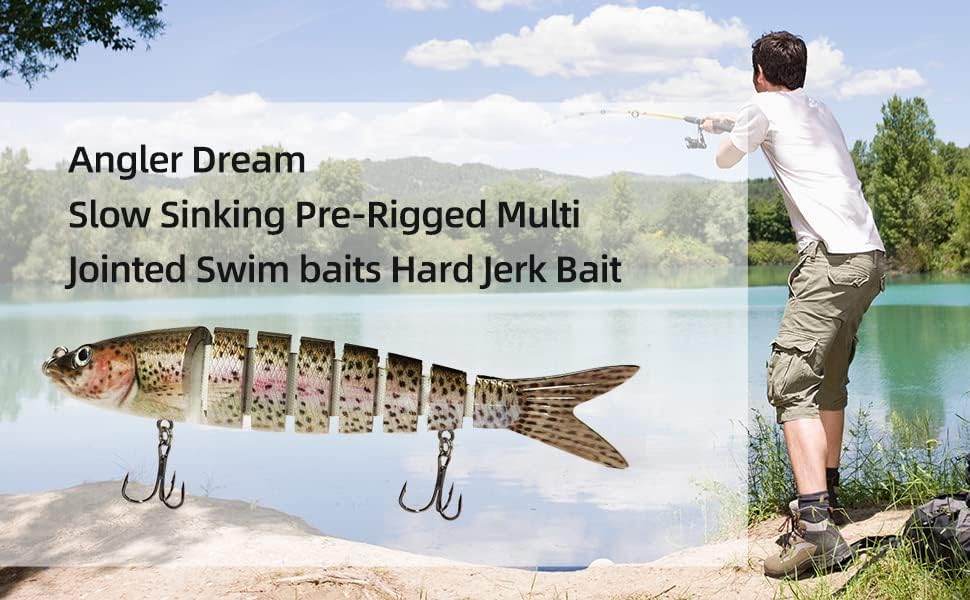 Angler Dream Fishing Lure Mixed Multi Pristed Jerk Iscel Ganchos aguçadores de afundamento lento kits de tackle transparentes