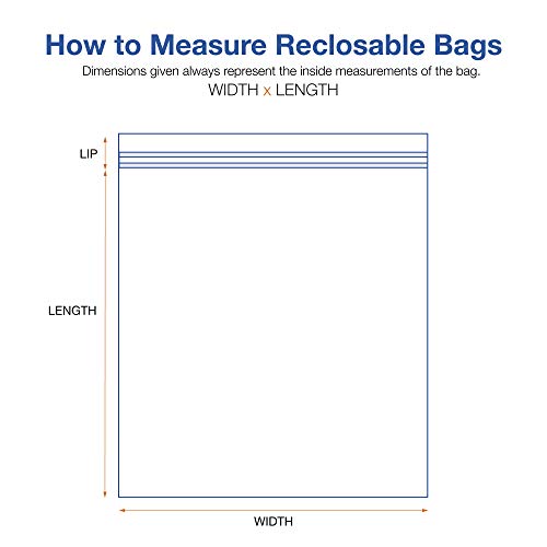 Minigrip® White Block 2 Mil Reclosable Poly Bags, 6 x 9, claro, 1000/caso