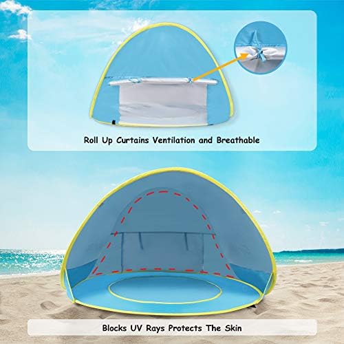 Glymnis Baby Beach Tent Beach Shade Portable Pop Up Baby Barr