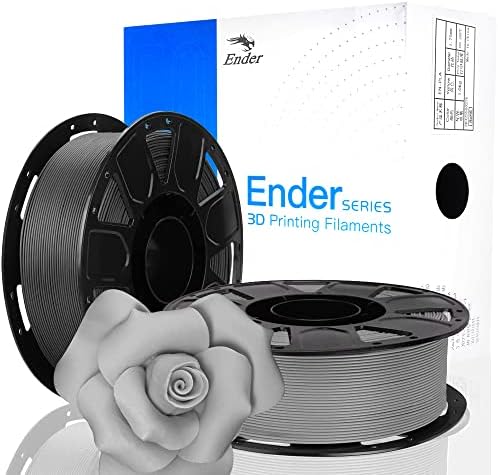 CREALIDADE OFICIAL ENER PLA FILamento de 1,75 mm, 1 kg de filamento de impressora 3D preto de 1 kg, sem intervalos e tenacidade forte,