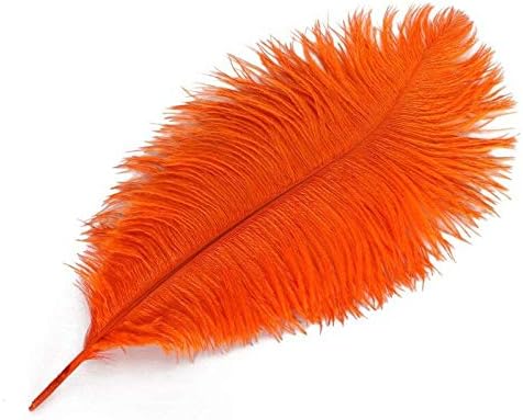 Zamihalaa 10-200pcs/lotes laranja penas de avestruz 15-70cm Penas diy para artesanato Party Halloween Decorações de