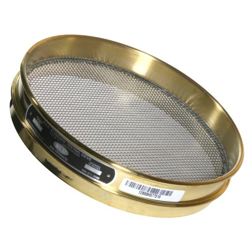 Sieves de teste de bronze da Advantech, 12 de diâmetro, malha 12, altura total