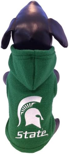 NCAA Michigan State Spartans Polar Lã com capuz de casaco de cachorro