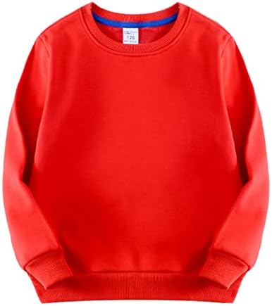 MENINOS MENINOS MENINAS Crewneck Pullover de lã grossa forrada molho de moletom de pelúcia para crianças coloridas capuz de