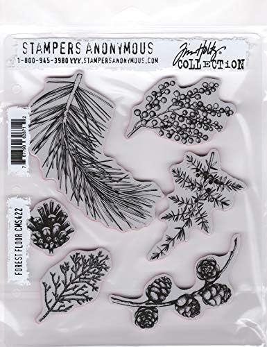 Tim Holtz Stampers Anônimo Férias 2020 Forrest Floor Anexo Conjunto de carimbos CMS422