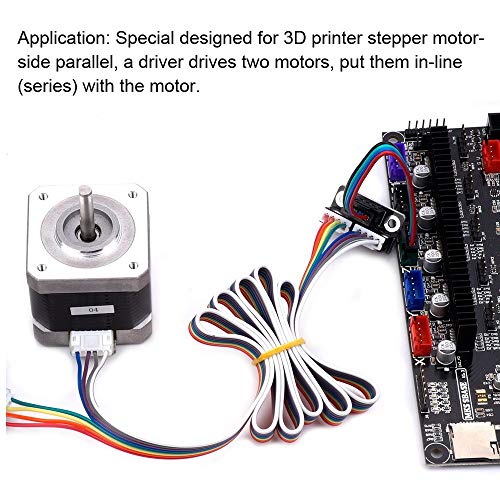 Peças e acessórios da impressora 3D AOKIN, 2PCS 3D MOTOR DO MOTOR DO MOTOR DE INTEIRA DO MOTOR DE INTERRADAGEM DE SPORTE com cabos de