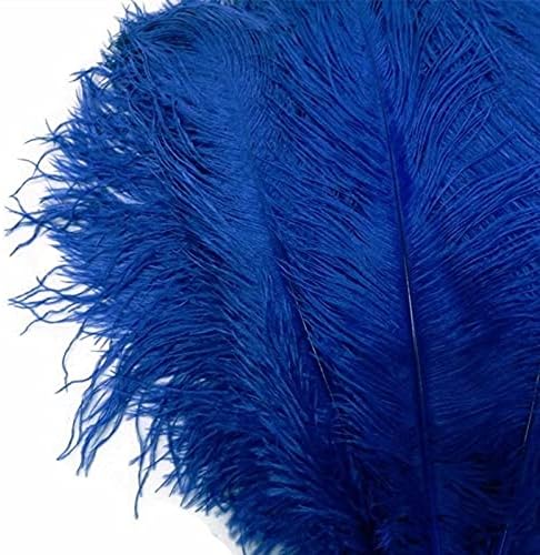 Zamihalaa Royal Blue Fluffy Avestruz Feather 15-70cm 10-200pcs Diy Feathers for Crafts Party Wedden Decoration Plumas Show A22