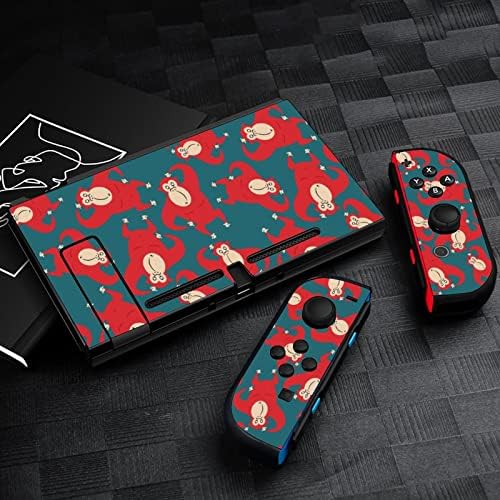 Gorilla Switch Switch Switch Game Stick Bonzy Pattern Padrive Full Wrap Skin Protetive Film Sticker Compatível com Switch