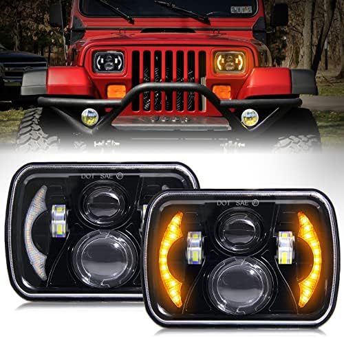 MAYELLO 5X7 7X6 FARÇOS DE LED DOT APROVADO DE HI/BOW LOW VELADO COM DRL AMBER Turn Signal Light Substituiy Conjunto