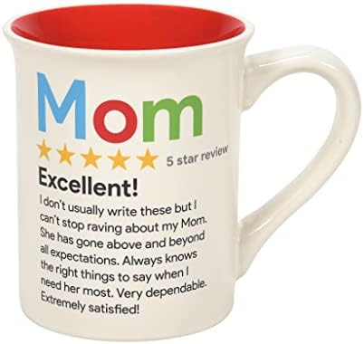 Enesco Nosso nome é Mud 5 Star Review Mom MUG, 4,53 -inch -Hight, multicolor, 16 oz