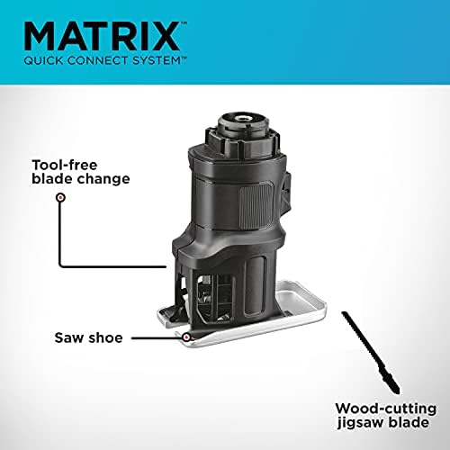 Black+Decker Matrix Jig Saw Anexment para broca sem fio com acessório de lixadeira de matriz