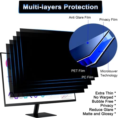 Tela de privacidade do computador GHY 28 polegadas para a proporção 16: 9 Monitor, tela do computador Escudo de privacidade e