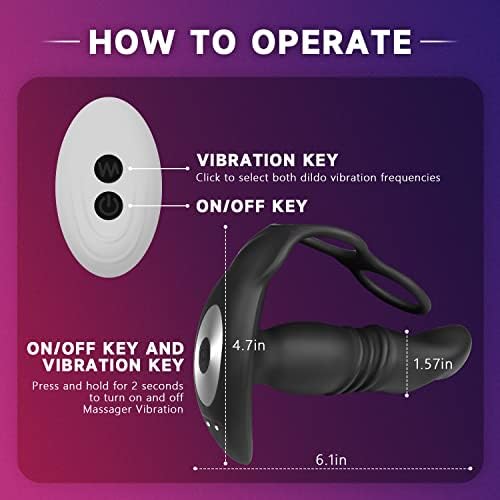 Massageador de próstata, vibrador anal, controle remoto Vibrador de controle 7