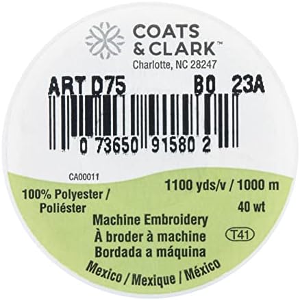 C&C Trilobal Poly Machine Borderyer Thread 3 - Pacote de linha branca