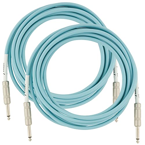 Fender Cabo de instrumento original de 10 pés, reto, Daphne Blue-2 pacote