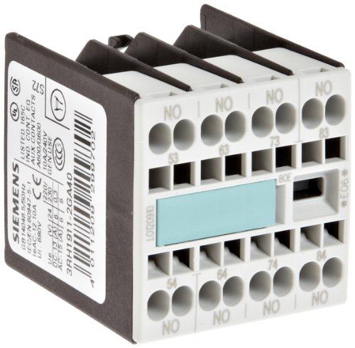 Siemens 3RH19 11-2GA40 Relé de controle, tamanho S00, Snap em blocos de interruptores auxiliares, conexão de grampo de gaiola,