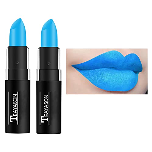 2pcs Blue Face Paint Stick, Belic Body Paint Stick, para maquiagem de Natal do Halloween, pintura do corpo do rosto, à prova de