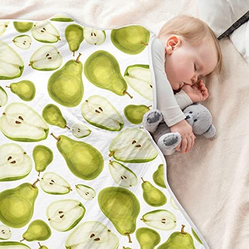 Breito de bebê de frutas de pêra ollabaky para meninos meninas algodão cobertor cobertor cobertor para carrinho de berço Recebendo