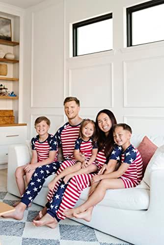 A Criança Infantil Família Baby Combation, 4 de julho American USA Pijamas, algodão