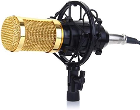 Kit de microfone de condensador profissional xdchlk: microfone para computador+montagem de choque+tampa de espuma+cabo como microfone