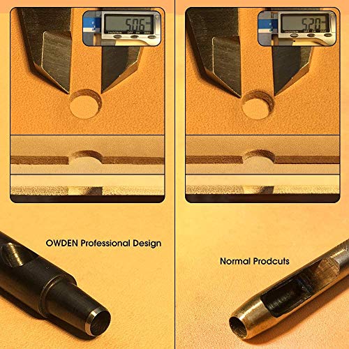 Owden Professional 13 PCS Conjunto de ponces de couro de couro 1,0-12mm para cinto de couro, faixa de relógio e junta de cinta de couro.
