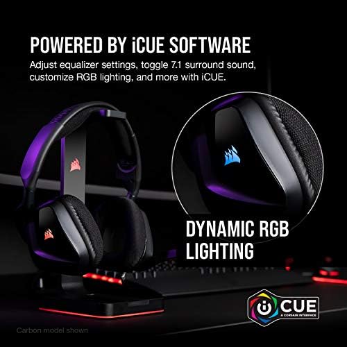 Corsair void RGB Elite USB Premium Gaming Headset com 7,1 som surround, branco