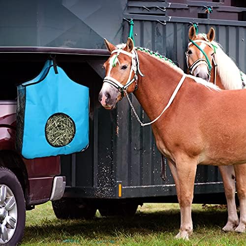 2 peças Saco de feno de cavalo bolsa de feno de alimentação grande para cabras cavalos 600d nylon cavalo hay saco de sacola